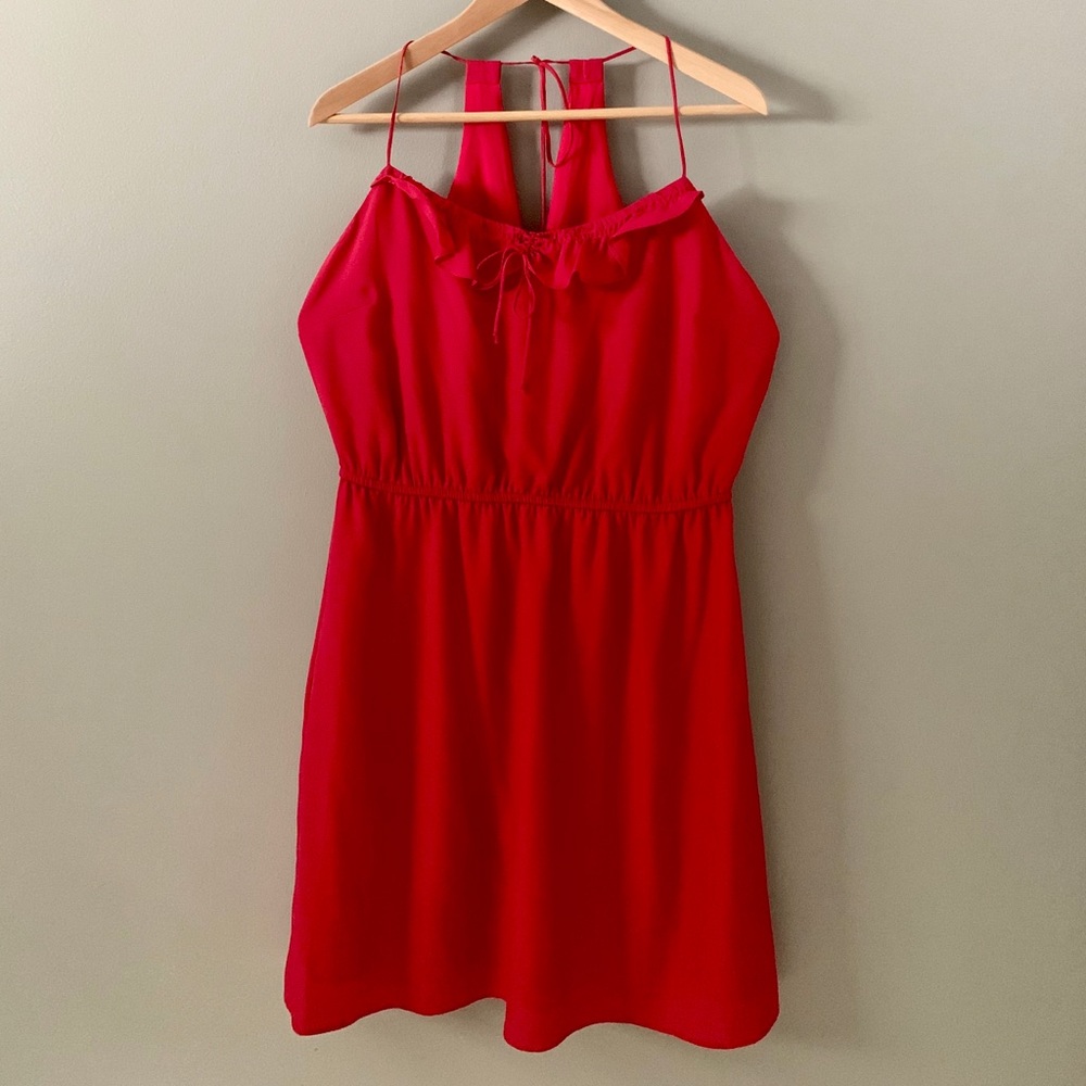 BGBGeneration Ruffled Cami Fuchsia Dress